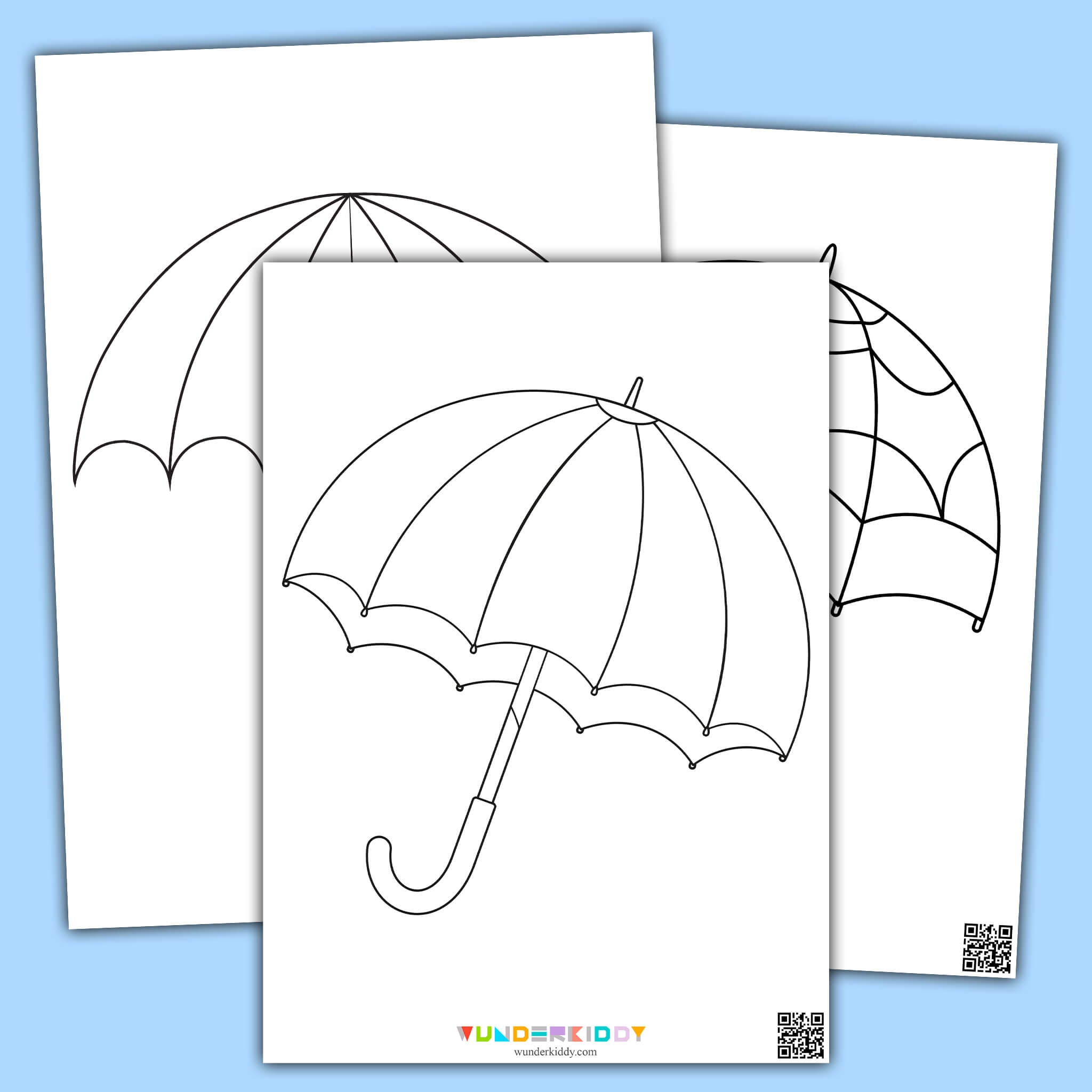 free printable umbrella template