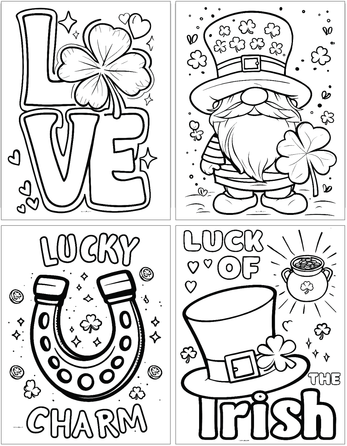 st patrick's day printable coloring pages