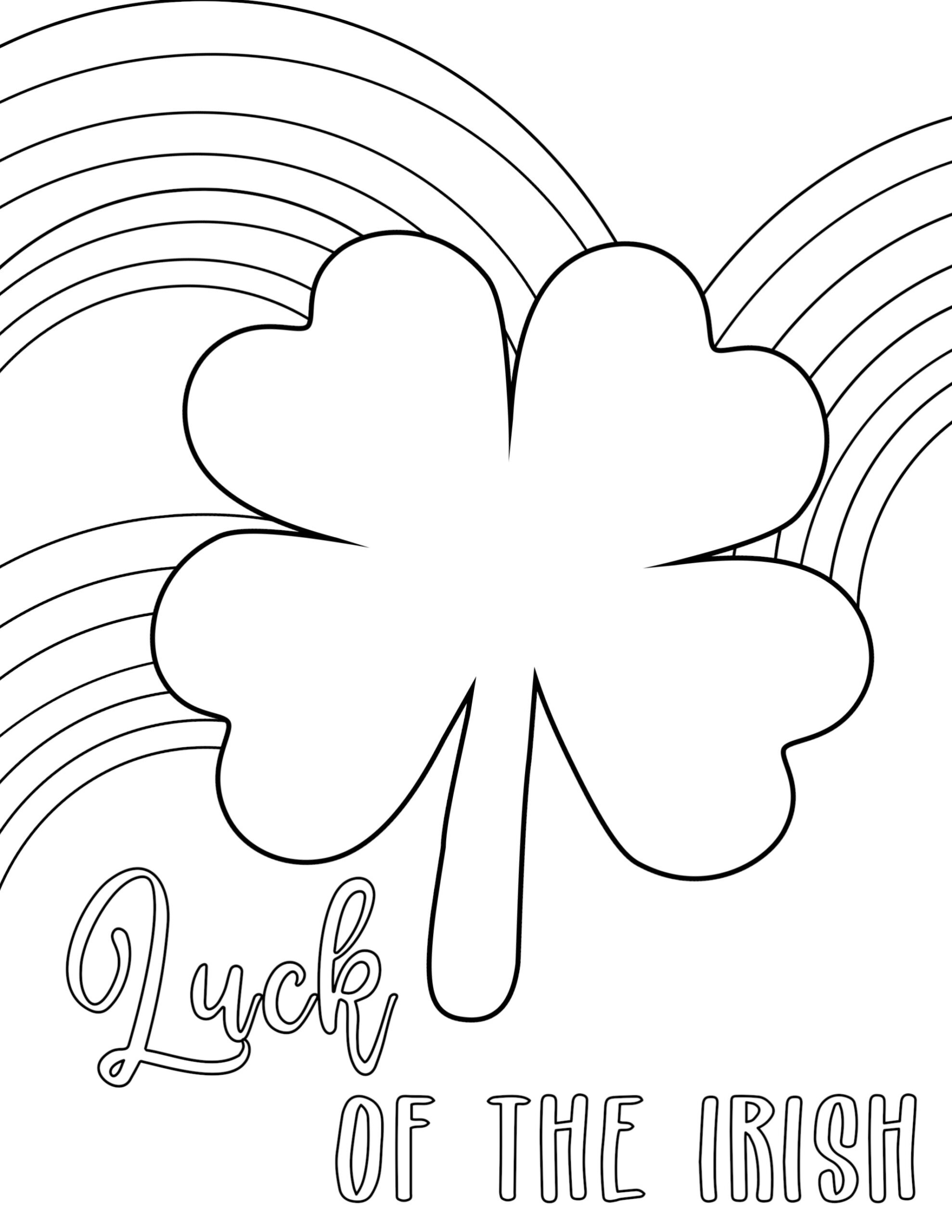 shamrock coloring template