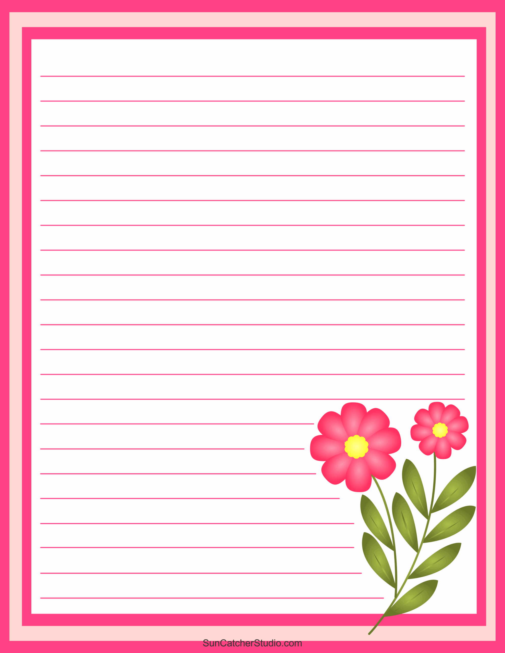 Free Printable Stationery And Lined Letter Writing Paper DIY Worksheets Library