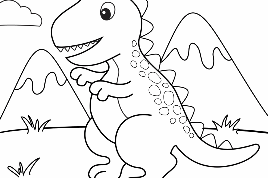 Free Printable T Rex Dinosaur Coloring Page