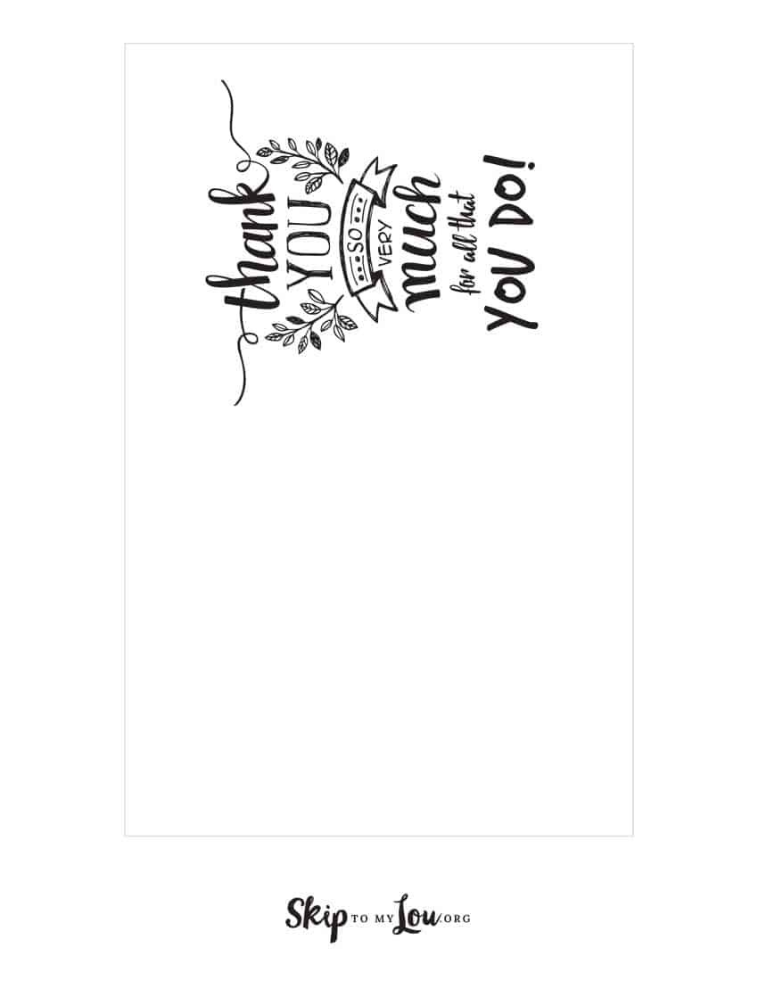 Free Printable Thank You Cards Skip To My Lou