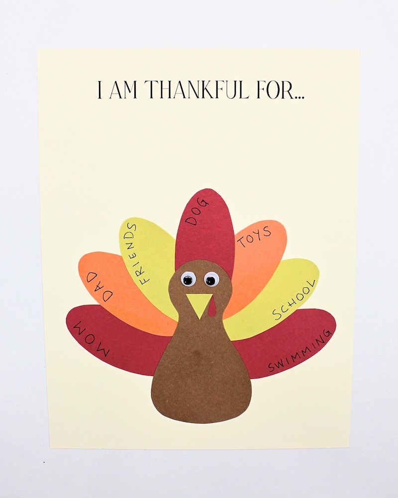 Free Printable Thankful Turkey Craft Template For Kids The Craft at Home Family