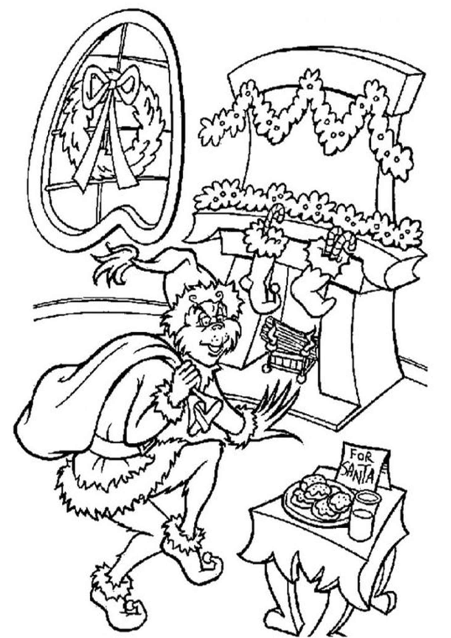 grinch christmas coloring pages printable