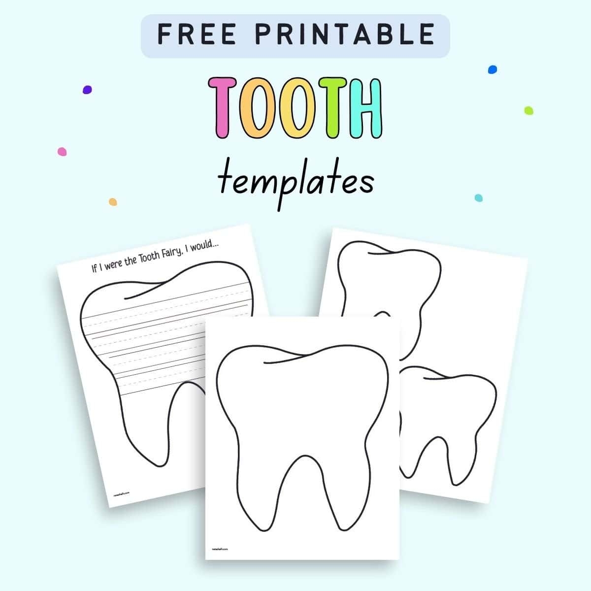 free printable tooth template