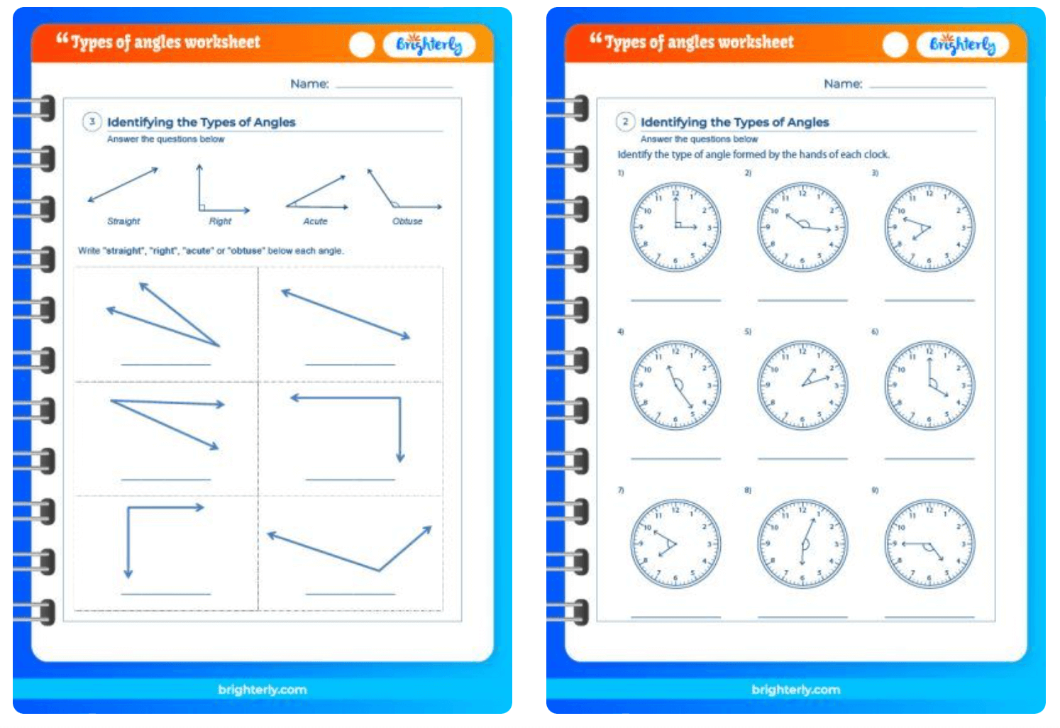 angles worksheets
