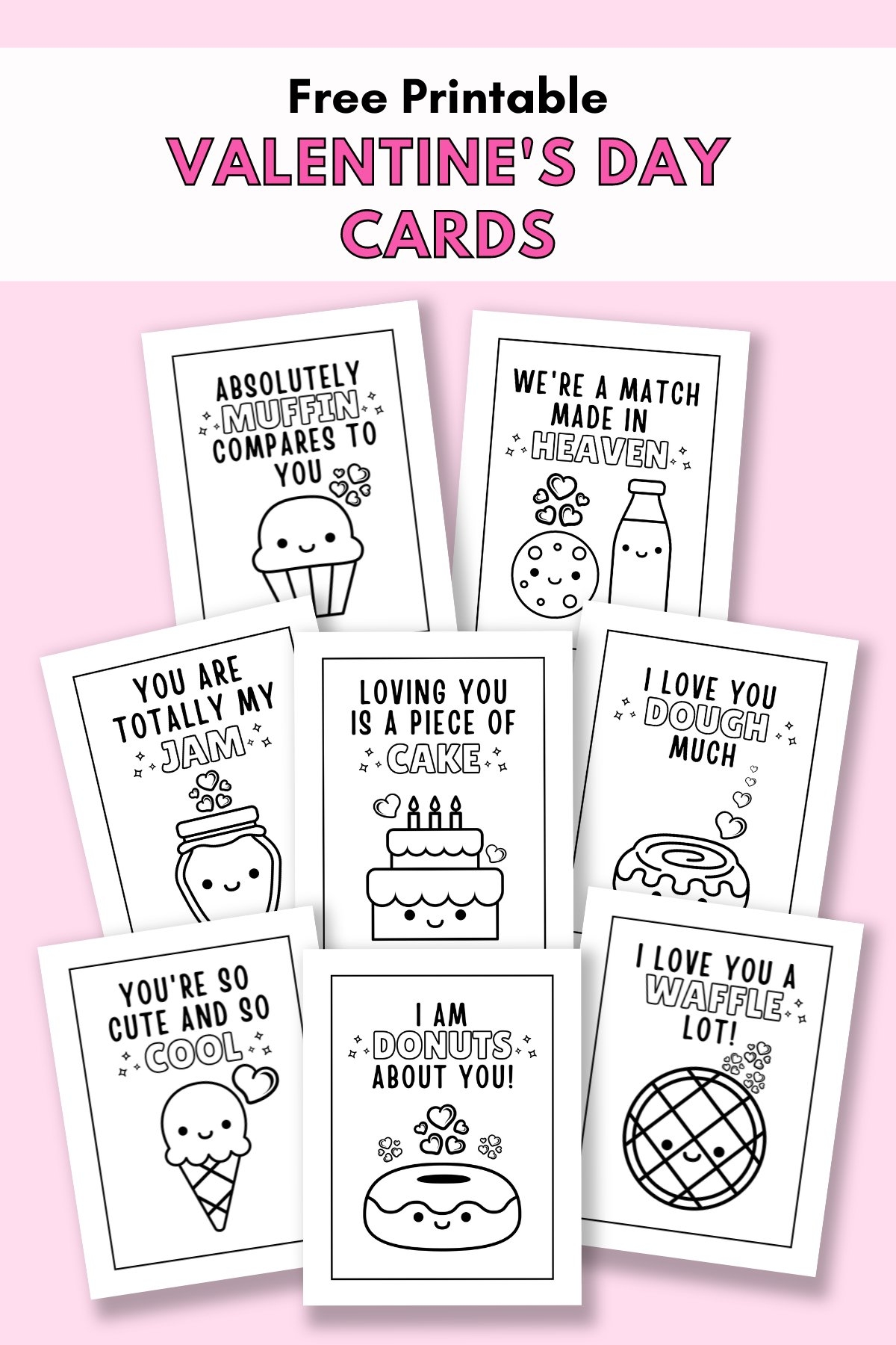 free printable valentines cards for kids to color
