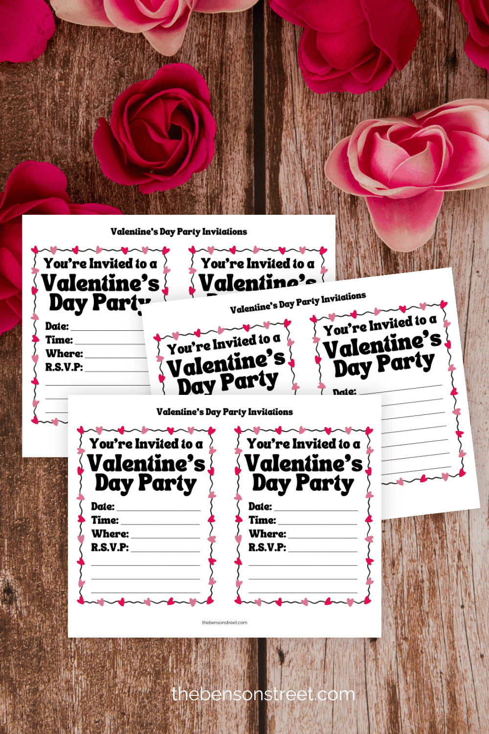 Free Printable Valentines Invitation Template For Parties The Benson Street