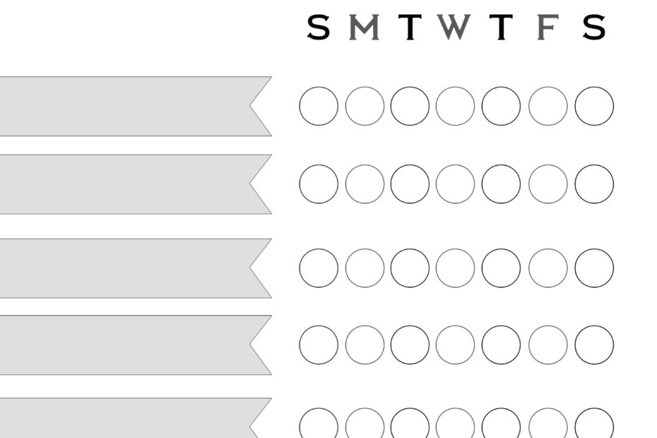 Free Printable Weekly Chore Charts Paper Trail Design