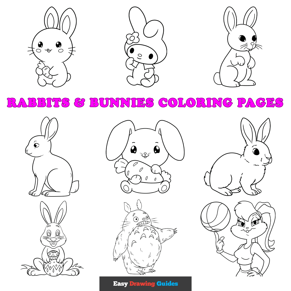 Free Rabbits U0026 Bunnies Coloring Pages For Kids 17 Printable Sheets