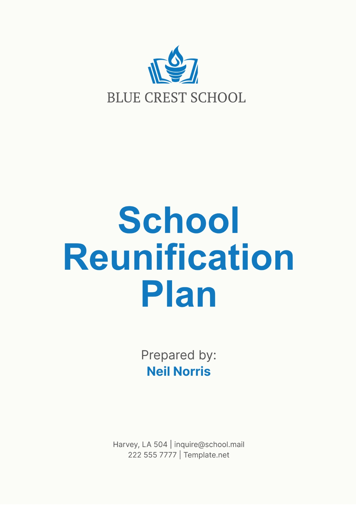 Free School Reunification Plan Template To Edit Online