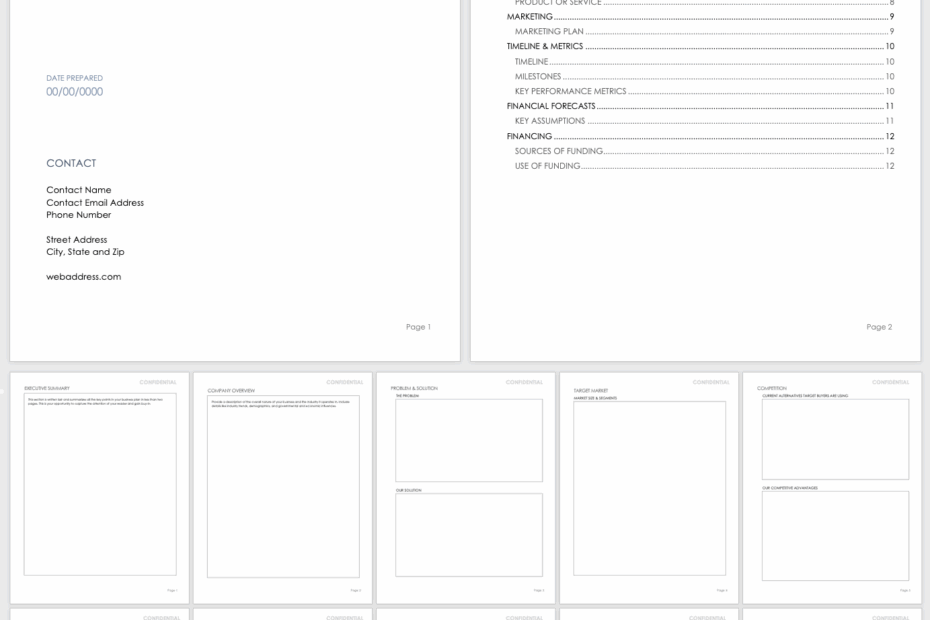 Free Simple Business Plan Templates Smartsheet