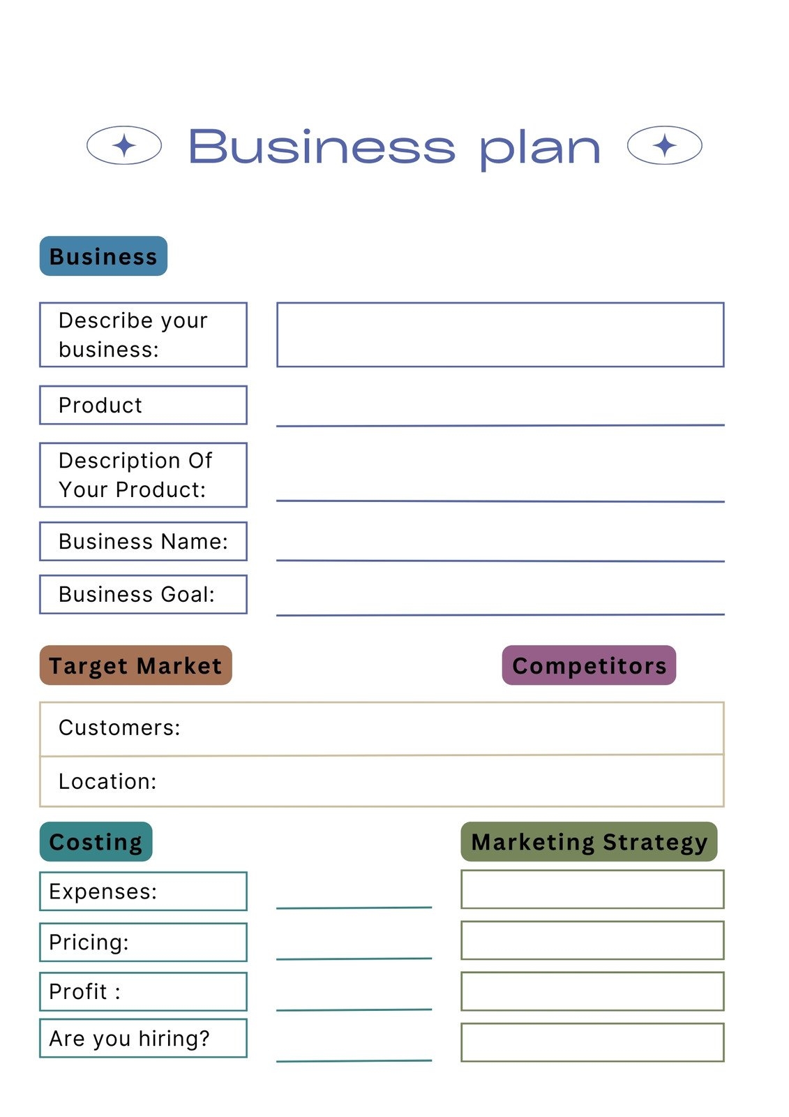 Free Simple Business Plan Templates To Edit And Print Canva