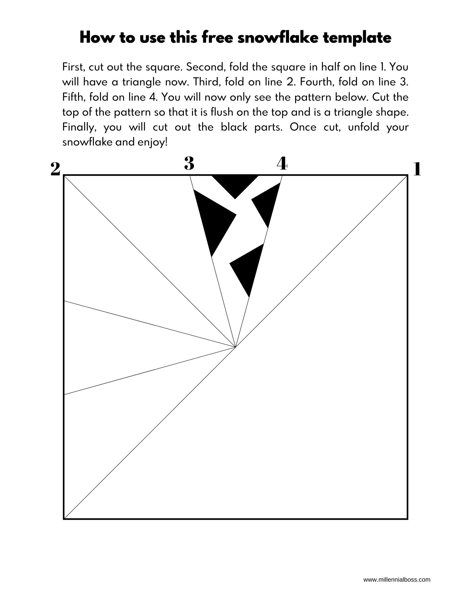 Free Snowflake Templates Easy Quick And Cute FREE PDF