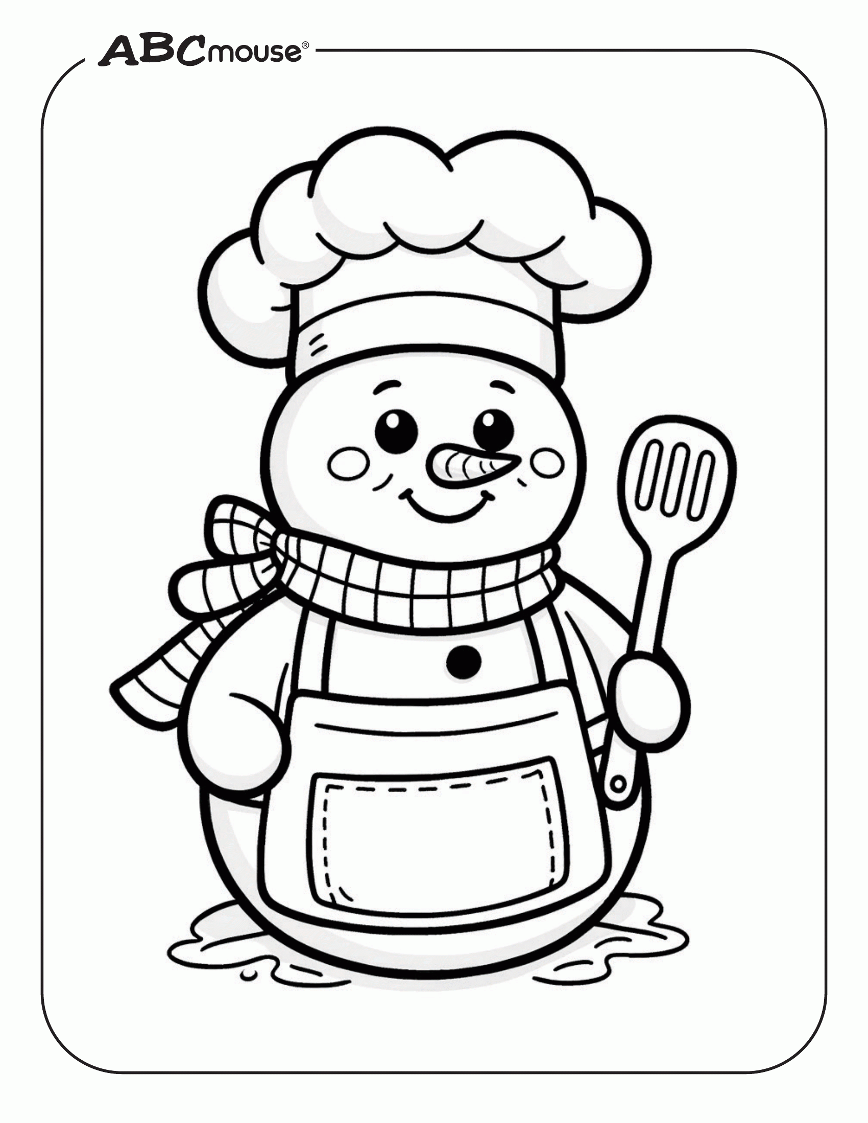 printable coloring pages snowman
