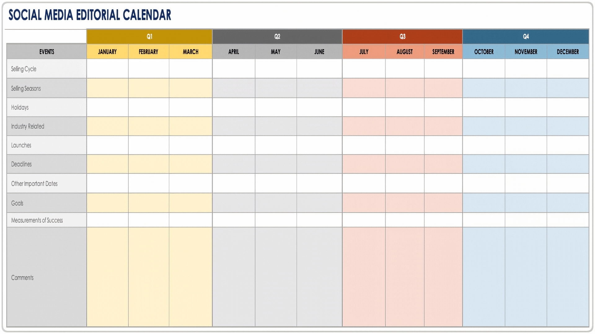 Free Social Media Marketing Plan Templates Smartsheet