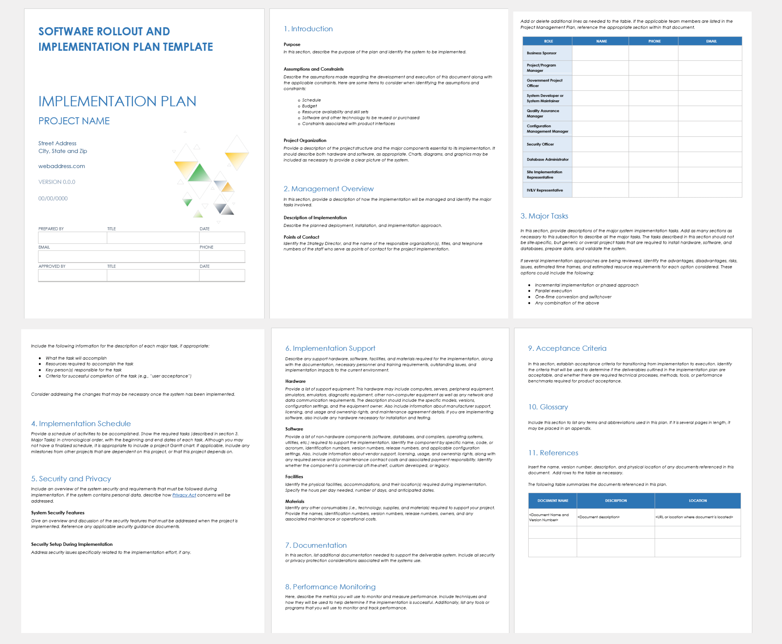 Free Software Project Plan Templates Smartsheet