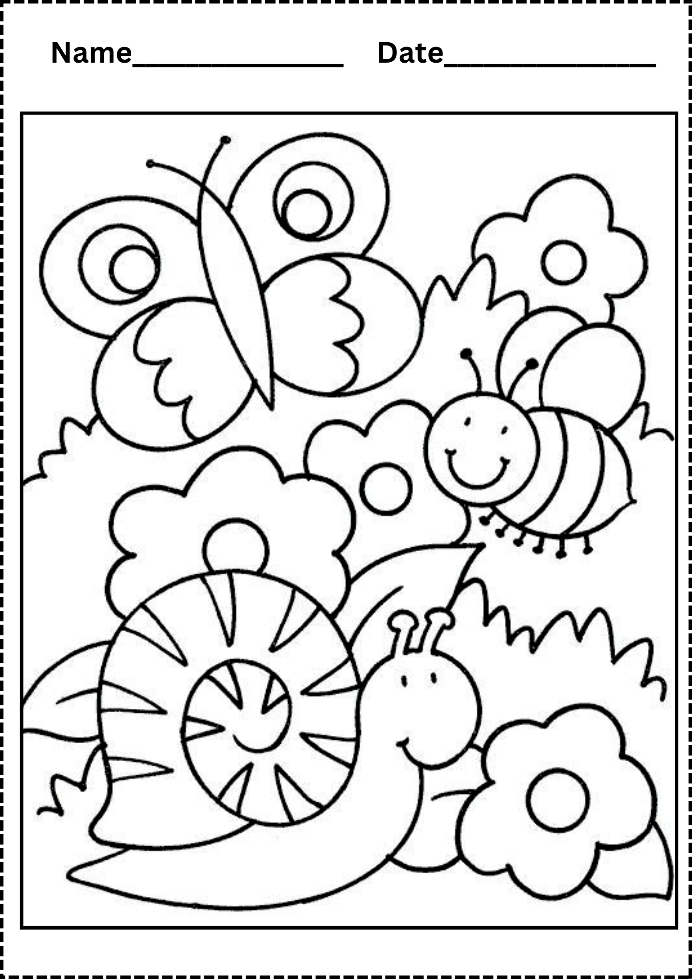 coloring picture of spring