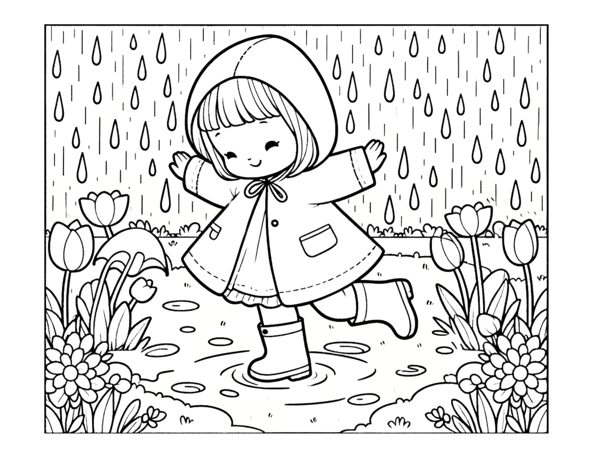 spring pictures to color