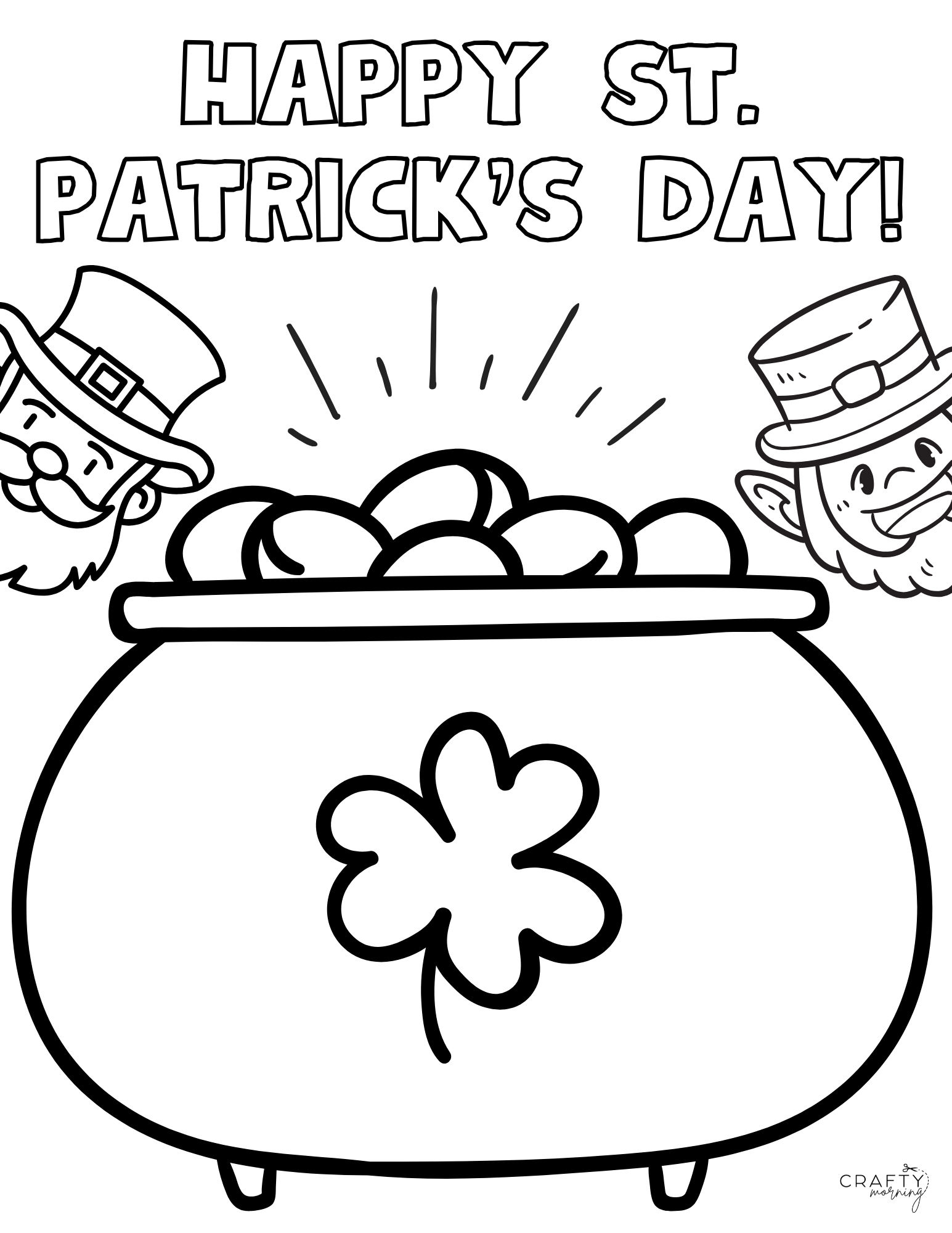 free printable st patrick day coloring pages