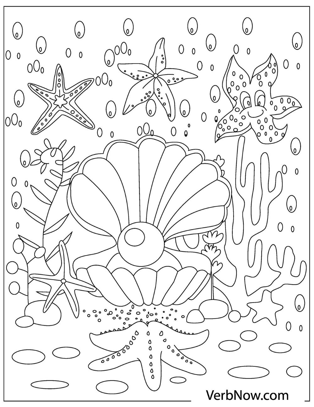 starfish coloring template