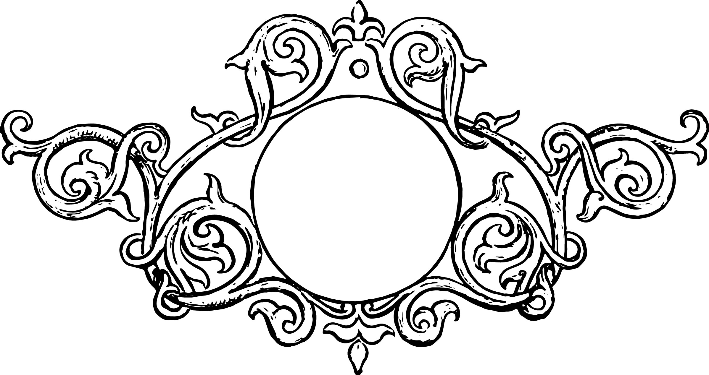 Free Stock Vector Ornate Vintage Frame With Clip Art With 