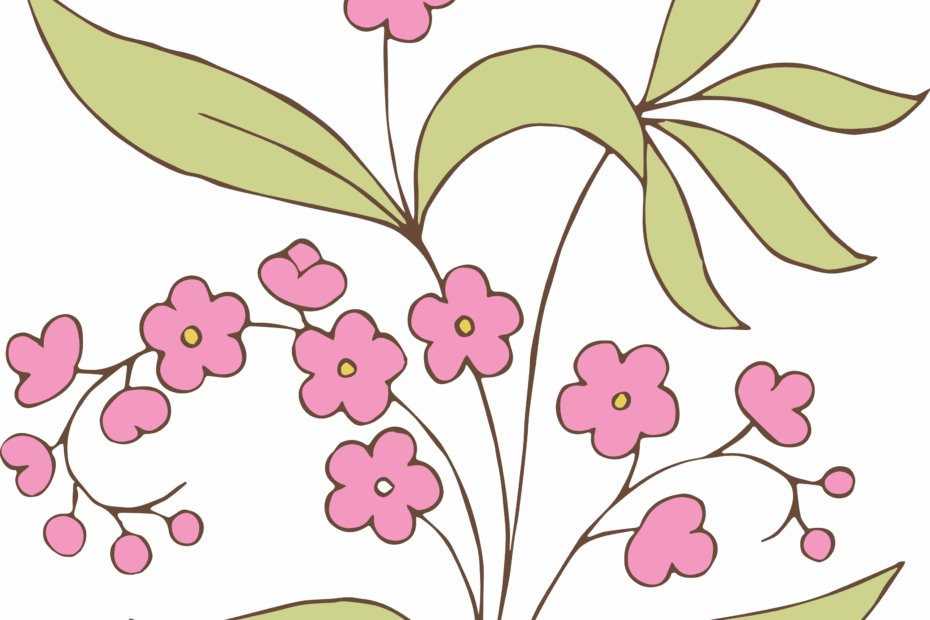 Free Stock Vector Vintage Pink Flower U0026 Clip Art Images