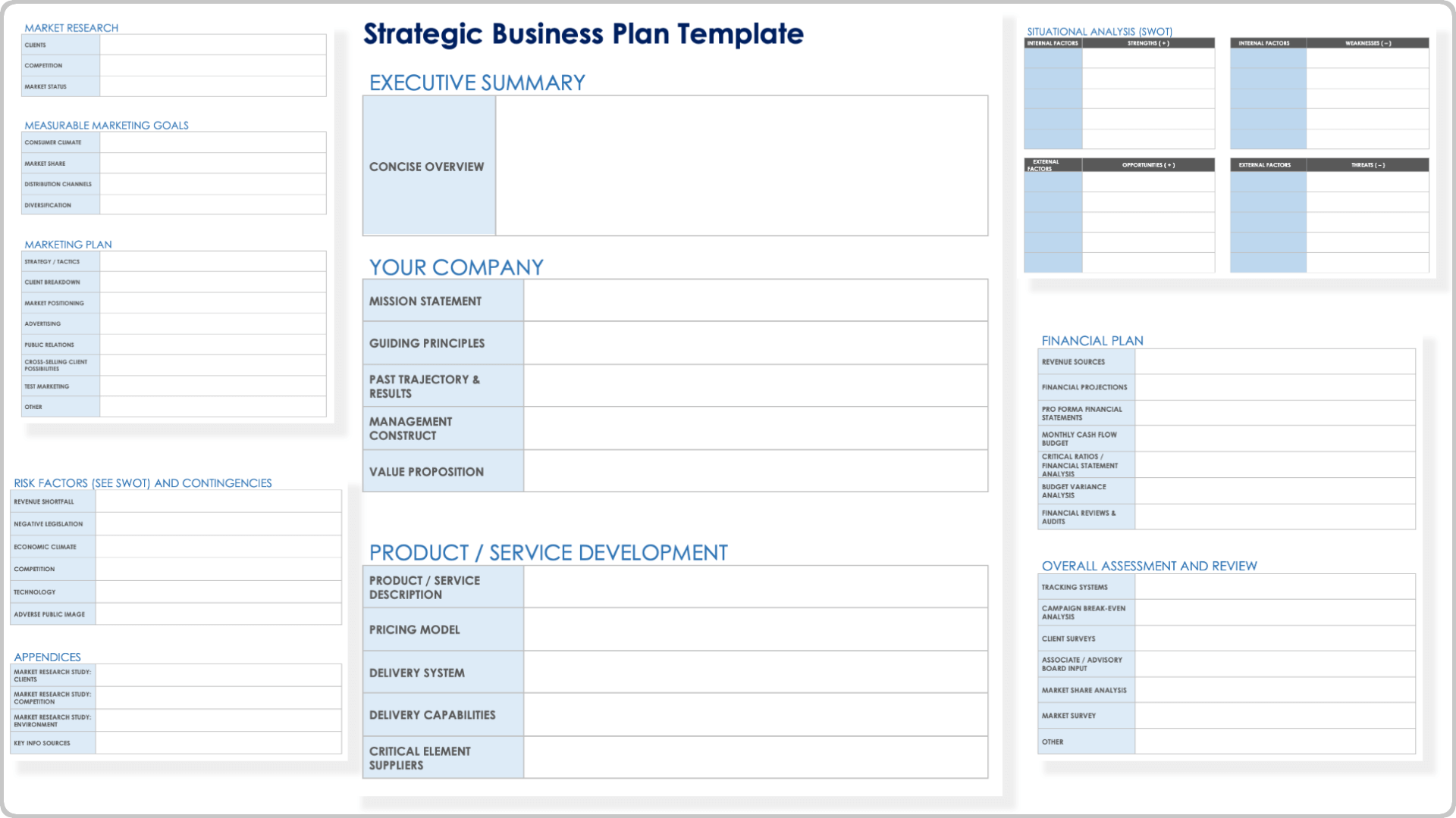 free strategic plan templates