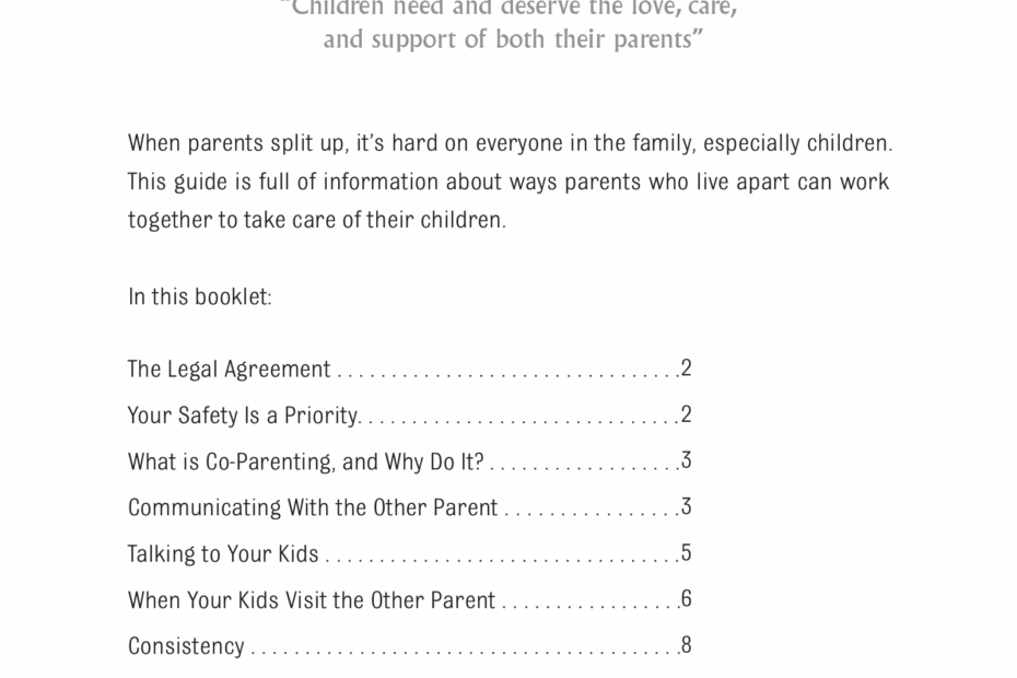 Free Texas Custody Parenting Plan PDF EForms
