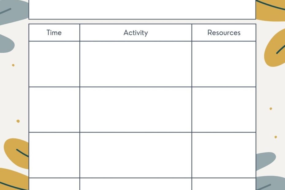 Free To Print Preschool Weekly Lesson Plan Templates Canva