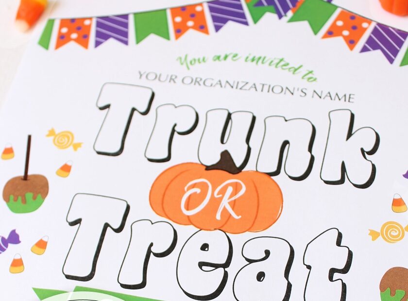 FREE Trunk Or Treat Flyer Template Aspen Jay