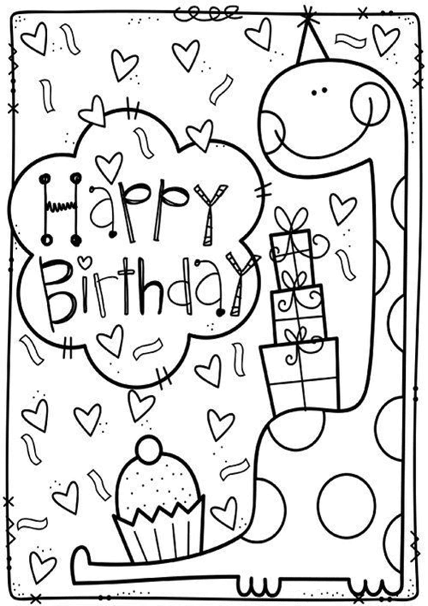 birthday coloring pages printable