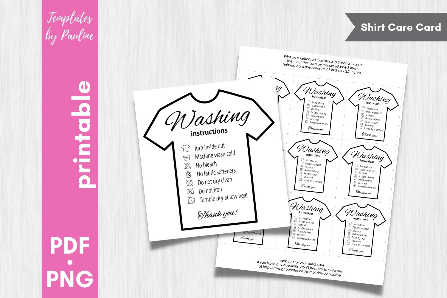 Free Washing Instructions