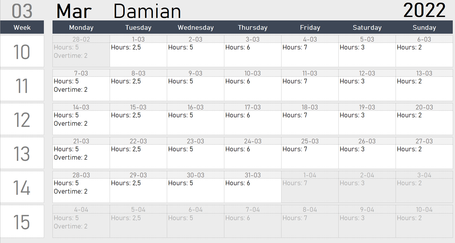 Free Weekly Schedule U0026 Monthly Calendar