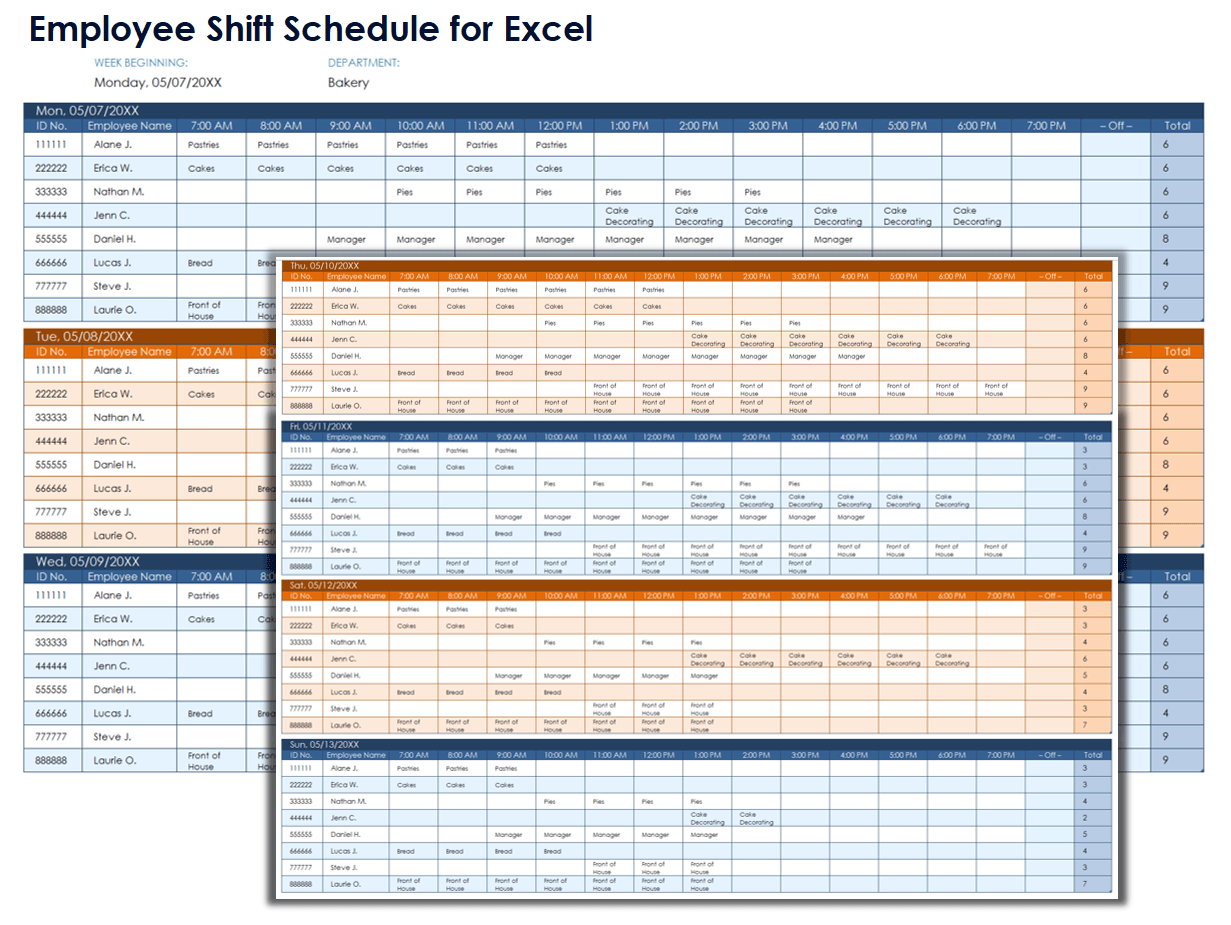 Free Work Schedule Templates For Word And Excel Smartsheet