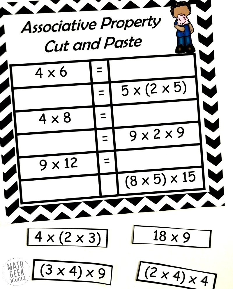 FREEBIE Associative Property ROLL Multiplication And Addition 