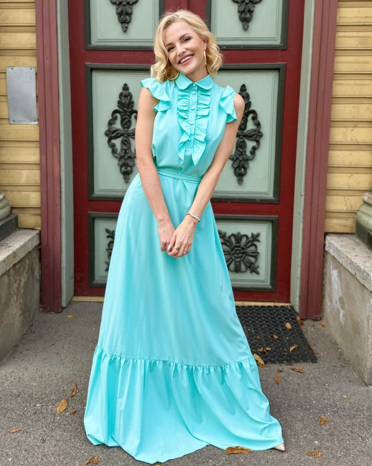 FRILL MAXI DRESS MINT Tallinn Dolls