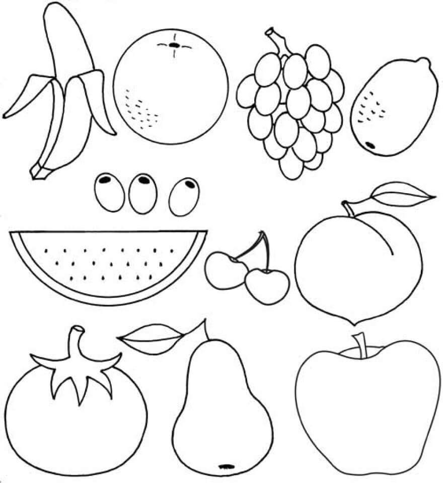 color the fruits