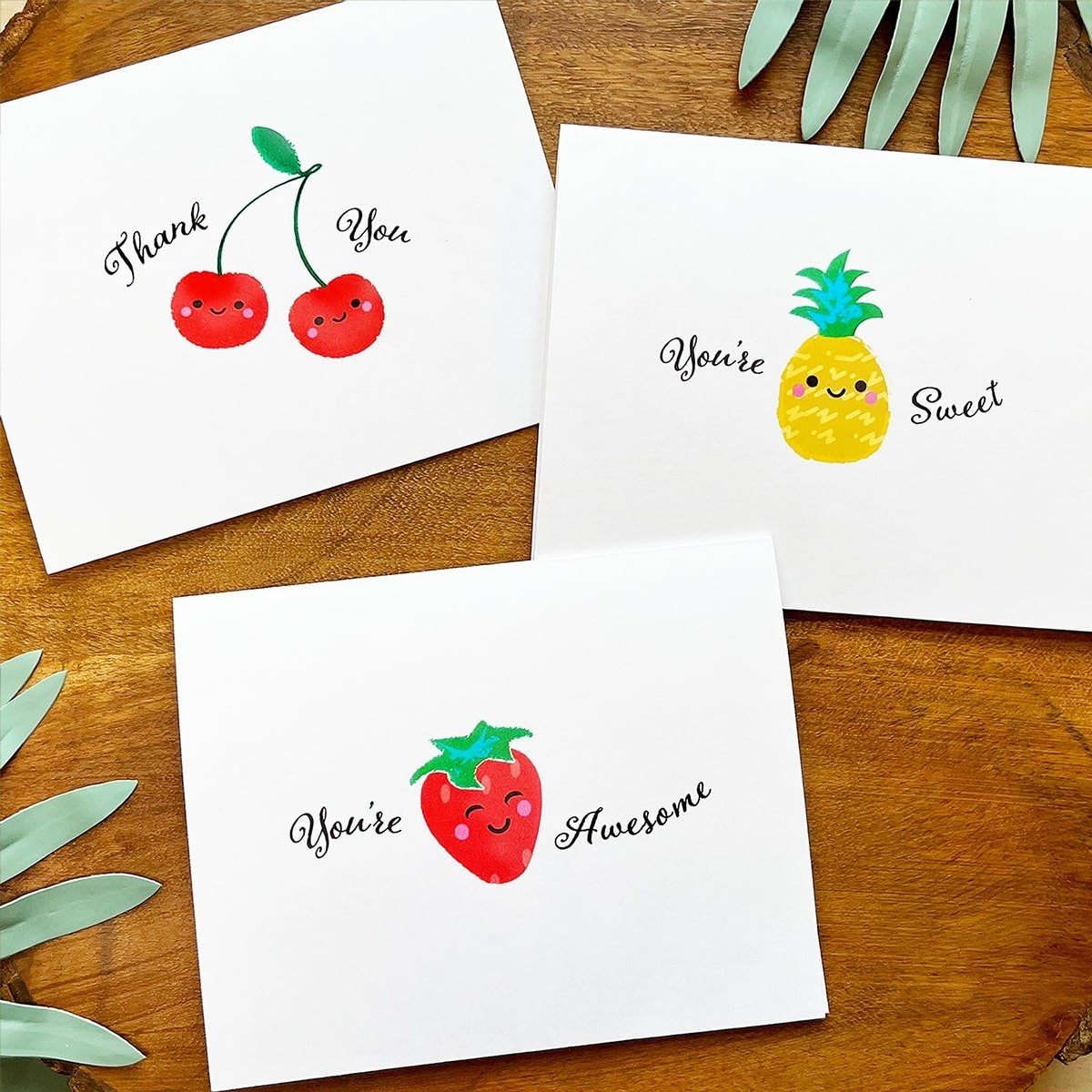 Fruit Thank You Cards Free Printable U003c Craftidly