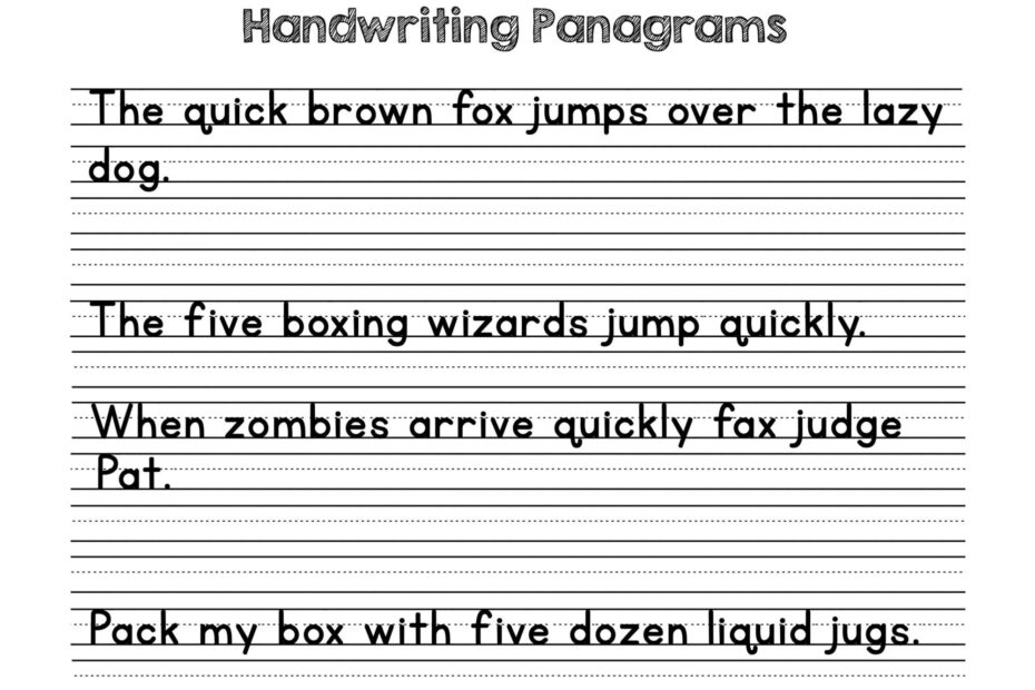 Fun 2nd Grade Handwriting Practice Paper For Kids Worksheets Library