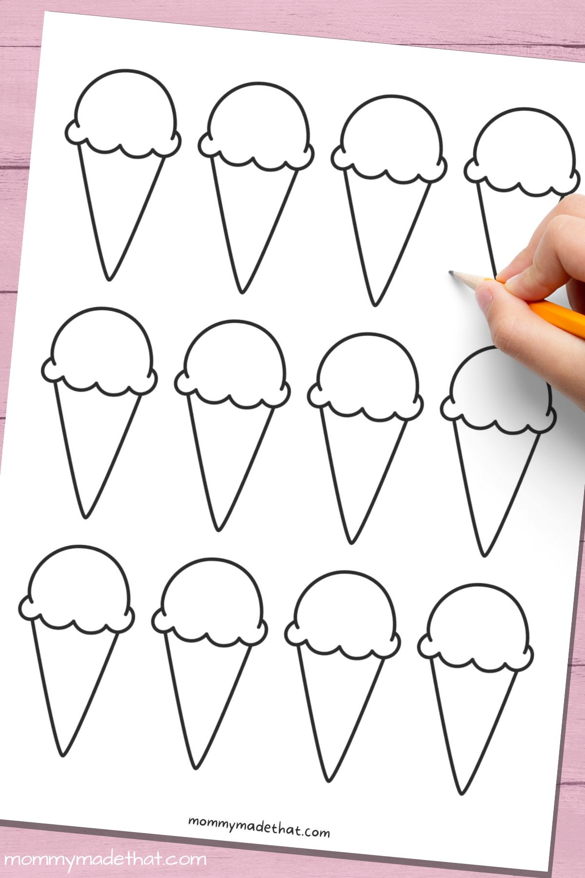 Fun Ice Cream Cone Templates For Crafts U0026 Coloring