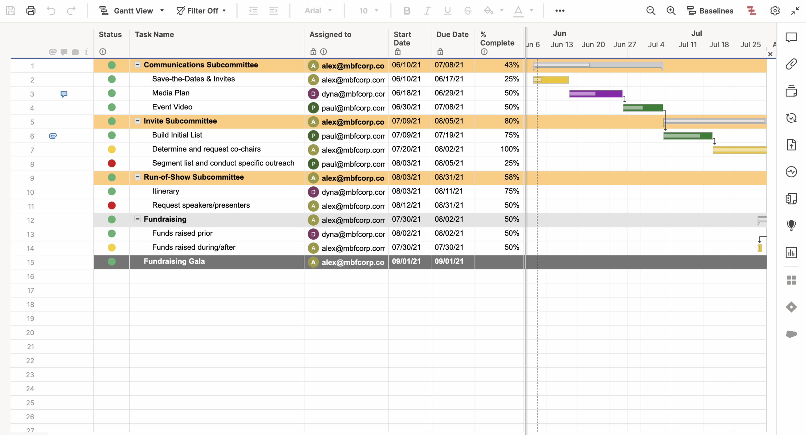 fundraiser planning template