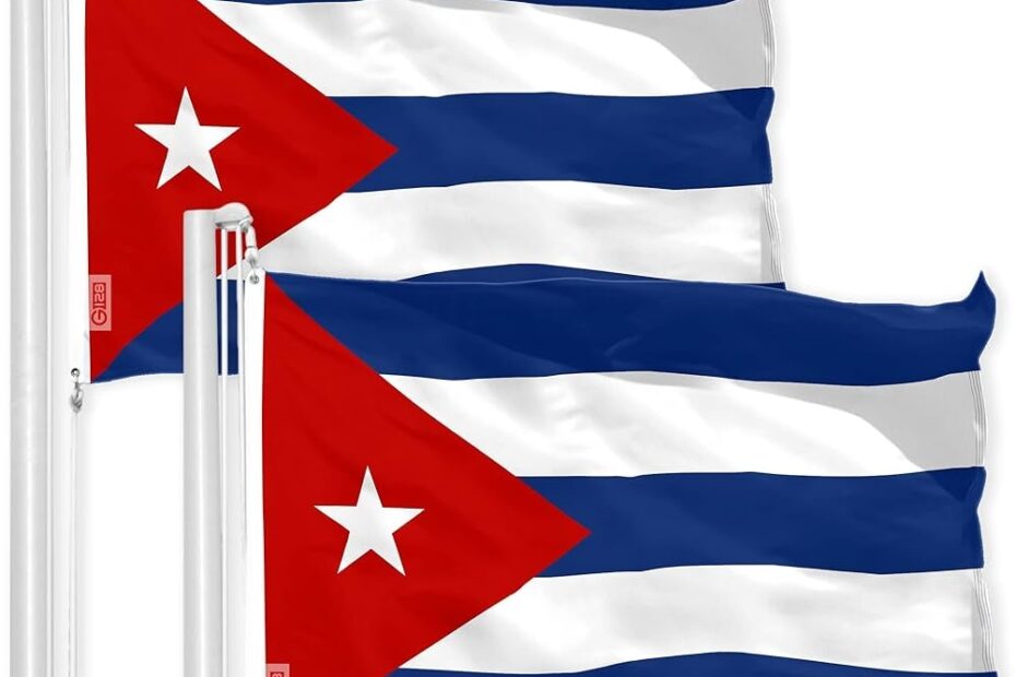 G128 2 PACK Cuba Cuban Flag 3x5 Feet Printed 150D Indoor Outdoor Vibrant Colors Brass Grommets Quality Polyester Much Thicker More Durable Than 100D 75D Polyester Buy Online At