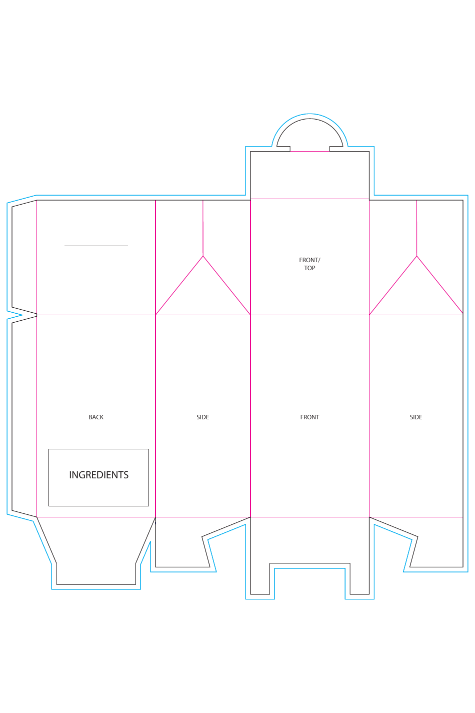 Gable Box Template Download Printable PDF Templateroller