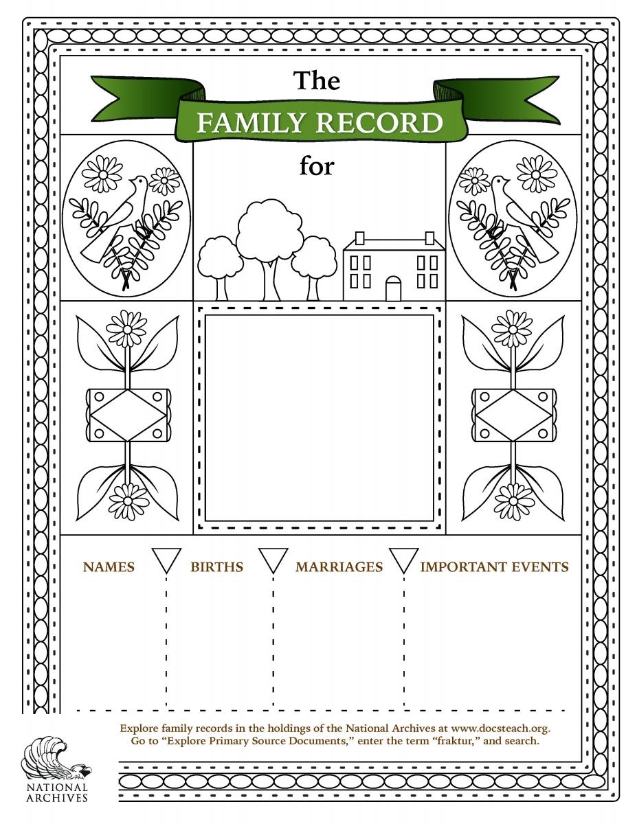family history worksheet