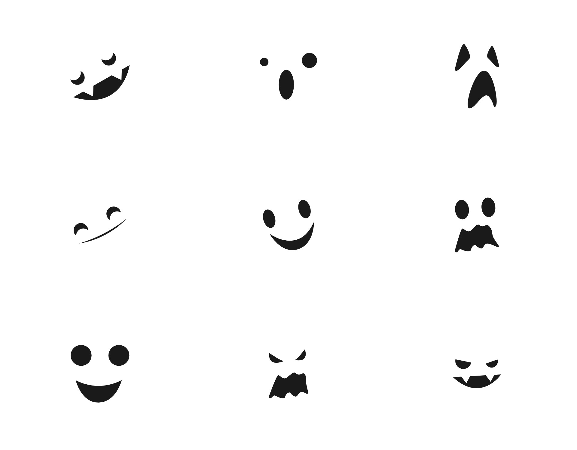 ghost face stencils printable