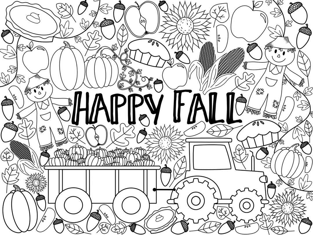 fall pictures to color for free