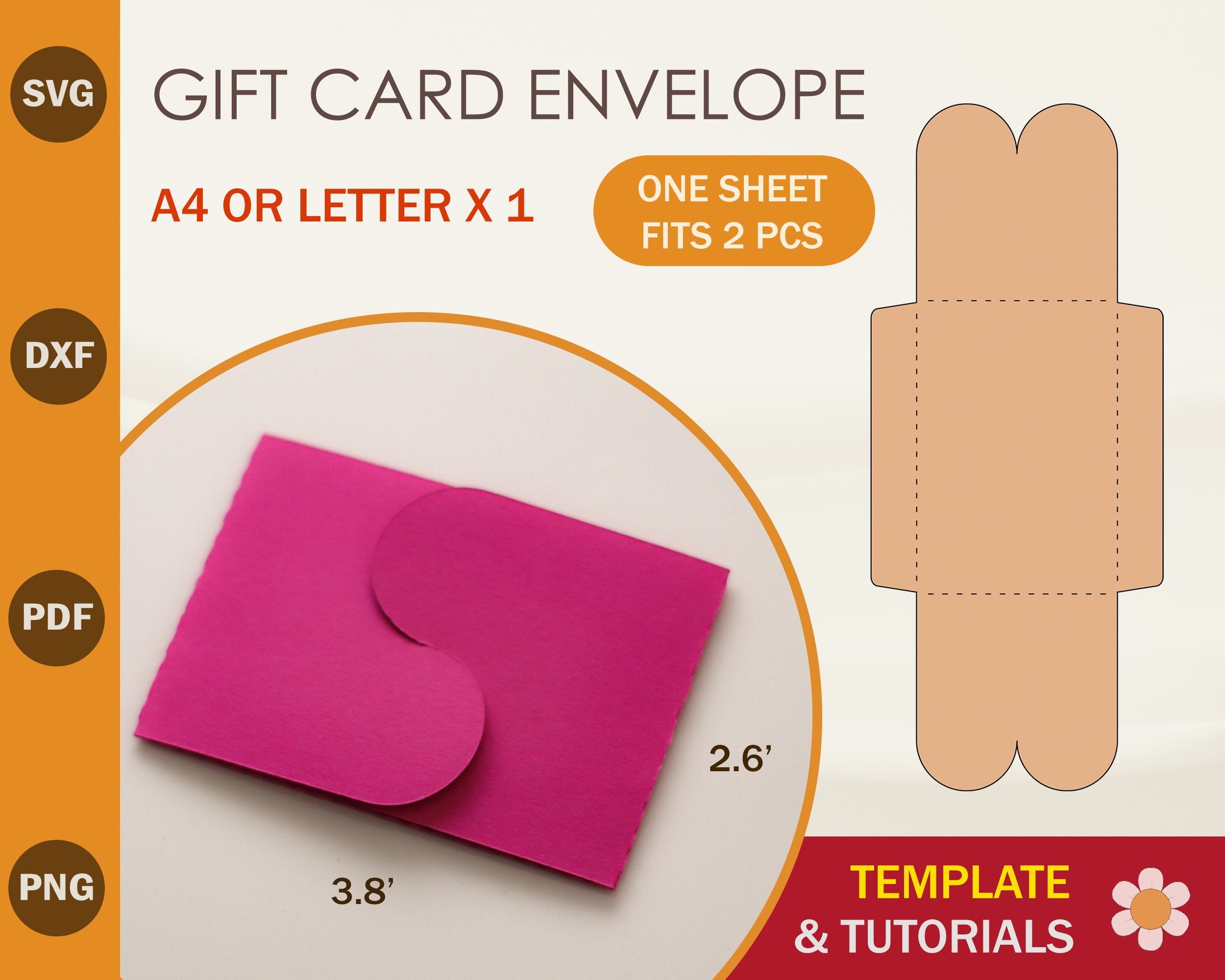 free printable gift card sleeve template