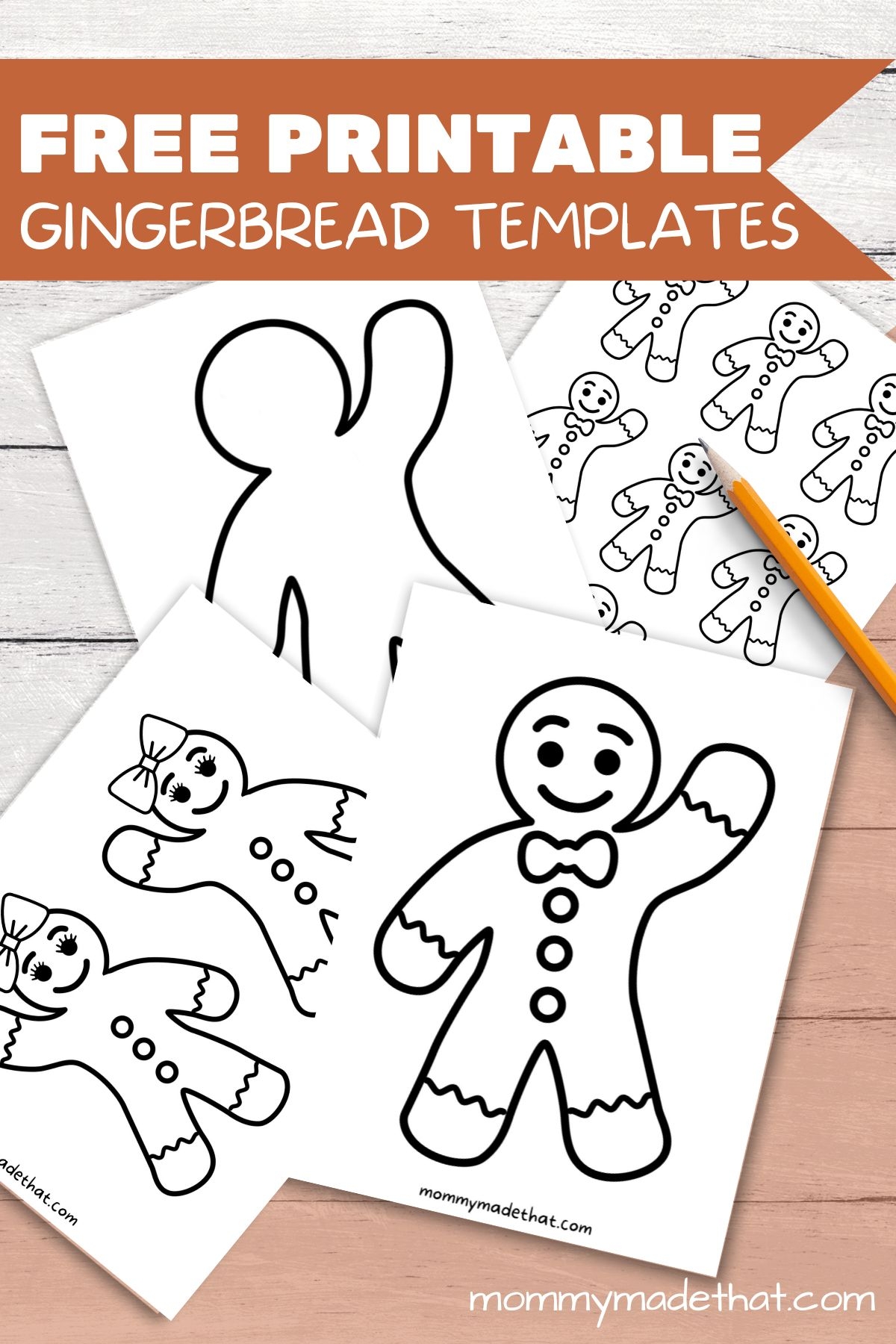 gingerbread man template free printable