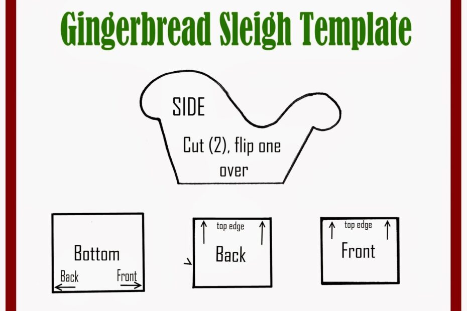 Gingerbread Sleigh Tutorial And Template